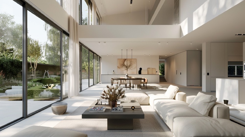 淺色系現(xiàn)代售樓處會客廳